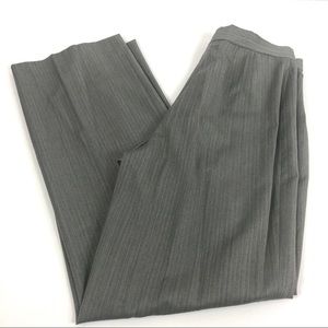 Zanella Gray Pinstrip Tab Waistband Dress Pant 6